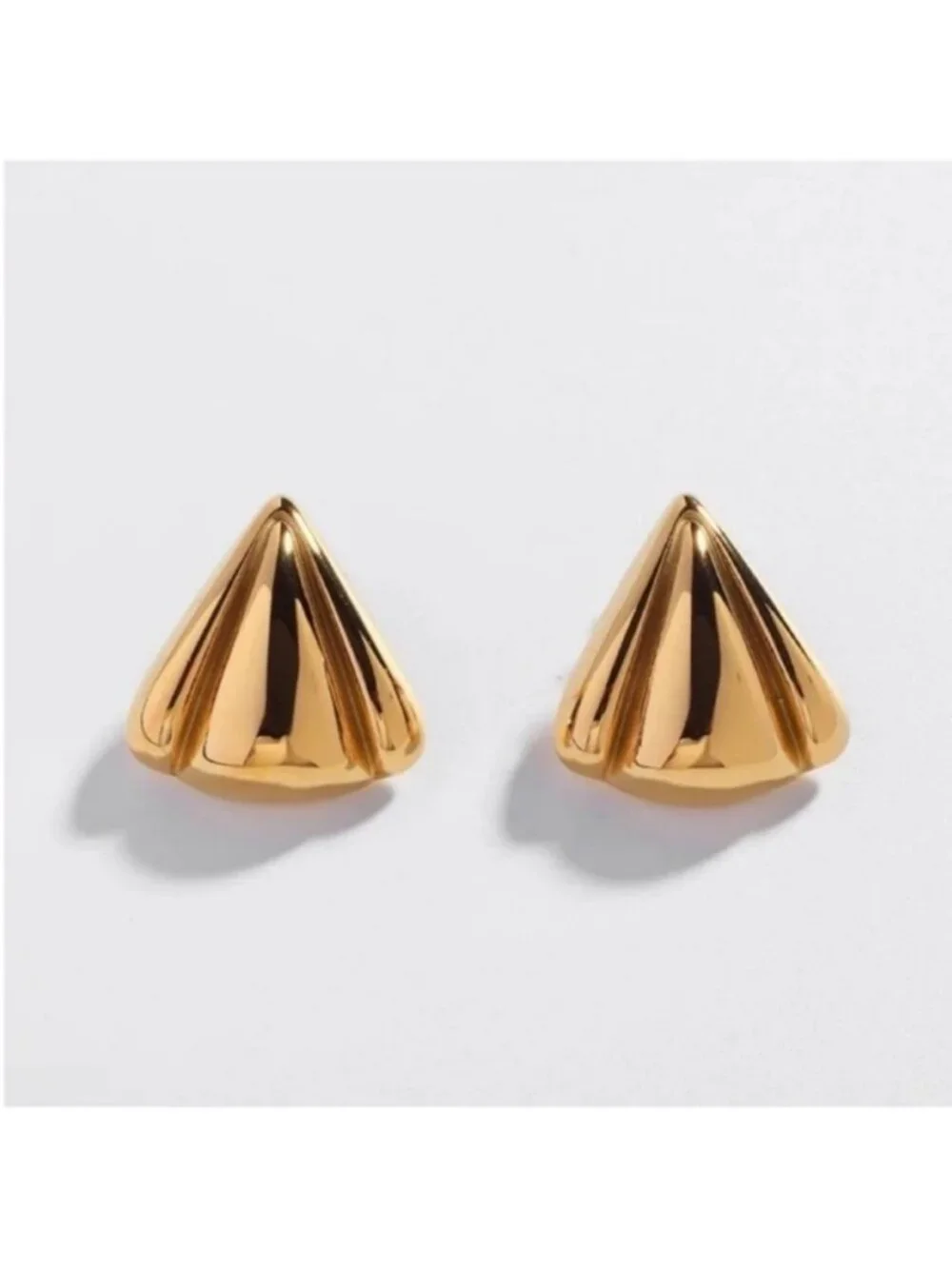 New! Anthropologie Heaven Mayhem Pointelle Gold Earrings (3030) NWOT
